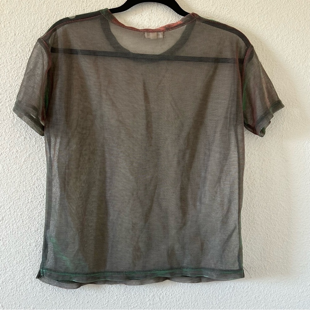 Silence And Noise Women’s Mesh Tshirt Small Metal… - image 7